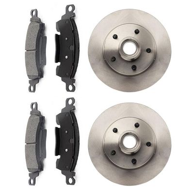 Front Brake Pad Set & Brake Rotor and Hub for Chevrolet Nova