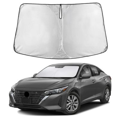 Autovir Windshield Sun Shade Fit for 2020-2023 2024 2025 Nissan Sentra Sunshade, Front Car Window Shades Sun Visor, Blocks UV Rays & Heat, Car Accessories