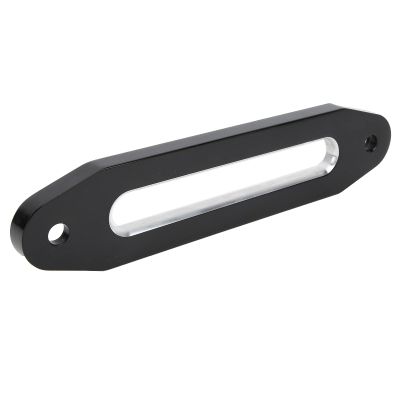 BowyTrading 10in/25.4cm Aluminum Hawse Fairlead, Winch Rope Fairlead for UTV ATV, Heavy Duty 8000-15000 Pounds Load Capacity, Black Replacement Winch Accessories with Standard Screw Mounting
