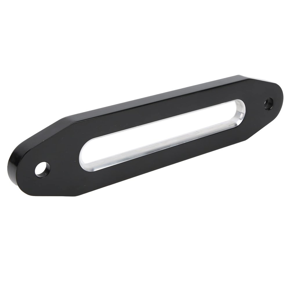 BowyTrading 10in/25.4cm Aluminum Hawse Fairlead, Winch Rope Fairlead for UTV ATV, Heavy Duty 8000-15000 Pounds Load Capacity, Black Replacement Winch Accessories with Standard Screw Mounting