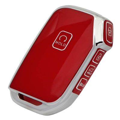 HAOYOUMEI Advanced soft TPU Key Cover is compatible with Kia K5 Telluride Cerato Sportage Soul Seltos Forte Sorento NIRO Ceed Key (Red)