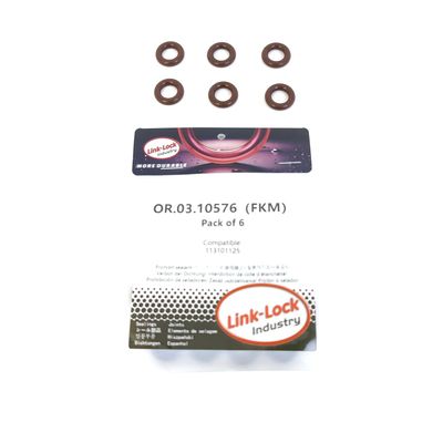 LINK-LOCK 6PCS OR.03.10576 FKM Viton 104 Sealing Universal O-Ring Kit 113101125 for Audi for VW