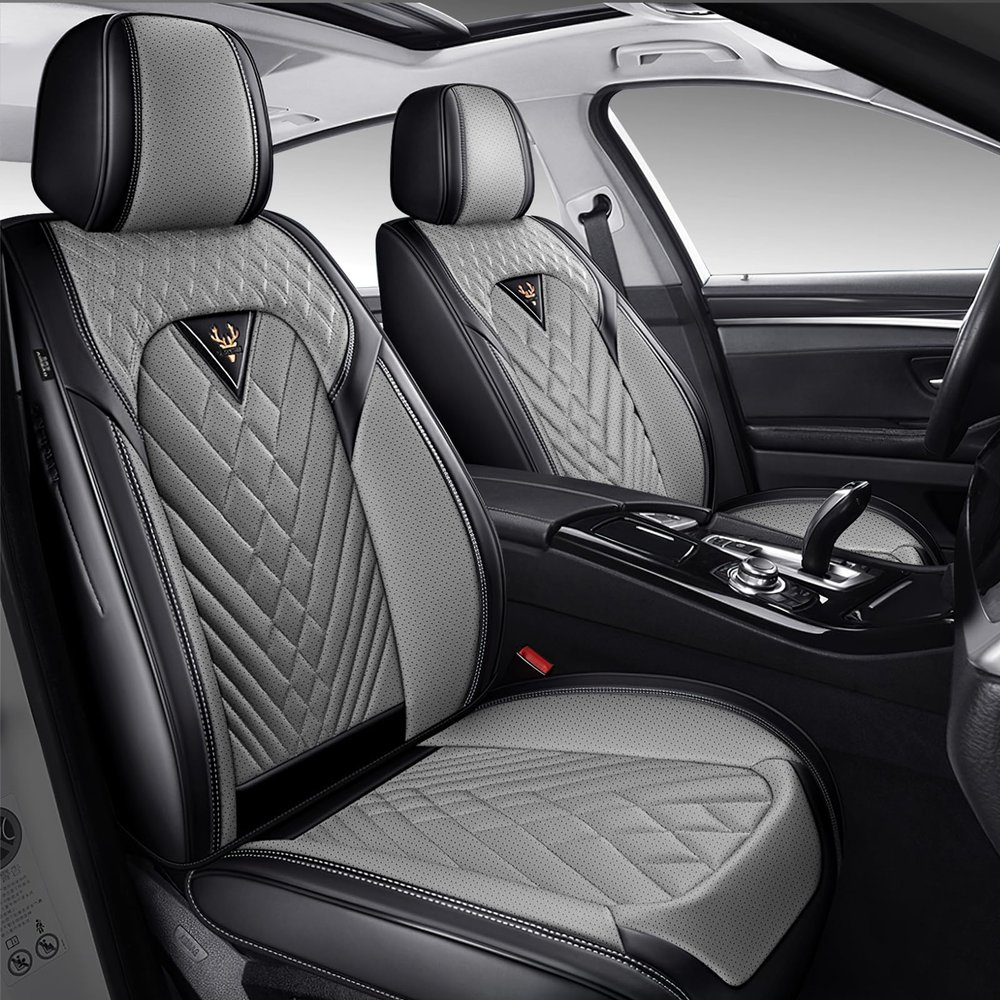 Arocx Front Set for Toyota bZ4X Seat Covers 2023-2026, Gray-Black