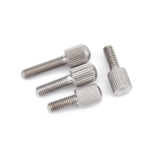 5pcs M4 x 16mm Knurled Thumb Hand Screw Bolt Grip Knobs Fastener Stainless Steel