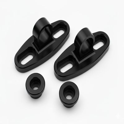 DKMOTORK Universal Motorcycle Rearview Mirror Extension Bracket, Aluminum Mount Adapter for Phone Holder, GPS, Spotlight, Action Camera - Compatible with Motorbike, Scooter, E-Bike (2 Pack) (Black)