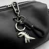 Zinc alloy dinosaur pendant keychain, handmade bracelet for men and women, backpack mini dinosaur keychain, car key (silvery) view 3