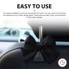 Icyfond 2PCS Car Seat Headrest Hooks, Cute Large Bow Car Seat Headrest Hook Hanger for Purse Bag, Auto Rear Seats Storage Hooks, Purse Hook Hanger Interior Decor, Universal for Most Cars(Black) view 3
