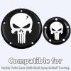 TIKGETUP Skull Clutch/Derby Timer and Points Covers for Harley Twin Cam 1999-2015 Dyna Softail Touring Road King Electra Glide Street Glide Road Glide Tri Glide,Black view 2