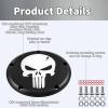 TIKGETUP Skull Clutch/Derby Timer and Points Covers for Harley Twin Cam 1999-2015 Dyna Softail Touring Road King Electra Glide Street Glide Road Glide Tri Glide,Black view 4