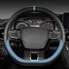 Car Steering Wheel Cover for Fiat 500 C 2015-2025, Leather Steering Wheel Protector Cover Breathable Anti Slip Grip Accessories,C/Blue view 1