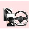 Car Steering Wheel Cover for Fiat 500 C 2015-2025, Leather Steering Wheel Protector Cover Breathable Anti Slip Grip Accessories,C/Blue view 2