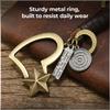 SURANBULI Antique Bronze Heart Totem Keychain, Vintage Gothic Punk Leather Charm, Car Bag Pendant Valentine Gift for Women view 2