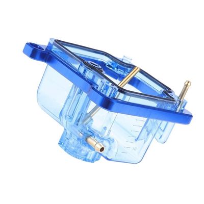 Replace Motorcycle Transparent Carburetor Clear Bottom Float Bowl Cup with Spill Hole Fit for 24 26 28 30 32 34 Mm Blue