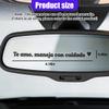 DEAELF 5PCS Te Amo Maneja Con Cuidado Sticker Decals, Spanish I Love You Drive Safe Mirror Sticker, Inspirational Message Vinyl Car Rear View Mirror Window Decal, Lovely Present for Her, Him (Black) view 2