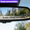 DEAELF 5PCS Te Amo Maneja Con Cuidado Sticker Decals, Spanish I Love You Drive Safe Mirror Sticker, Inspirational Message Vinyl Car Rear View Mirror Window Decal, Lovely Present for Her, Him (Black) view 4