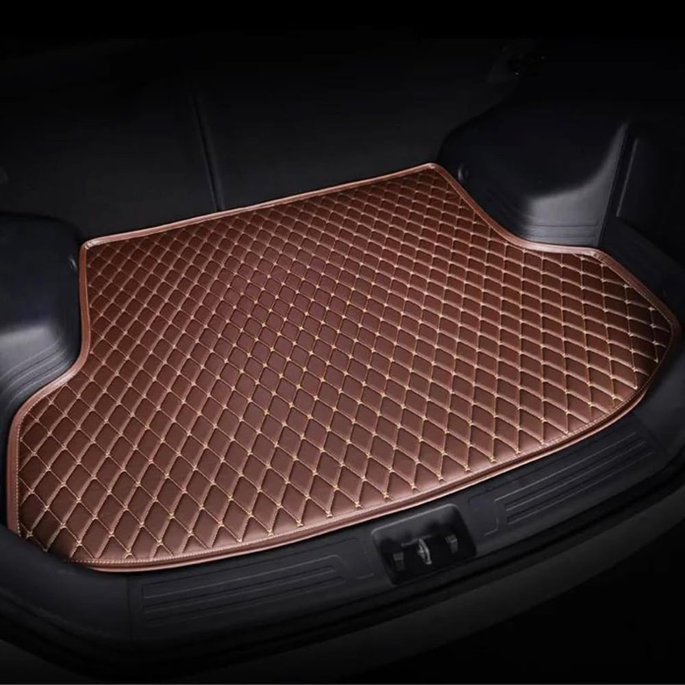 Car Boot Liner Mat for Opel Astra (J) Touring 2009-2017, Anti-Slip All Weather Protection Leather Material Vehicle Cargo Liner,Coffee