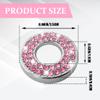 4PCS Bling Car Inner Door Lock Covers, Rhinestones Pull Rod Bolt Decoration Stickers, Bling Car Interior Accessories for Women Men, Compatible with Mercedes-Benz A/B/C/E Class GLC GLA GLK GLA (Pink) view 2