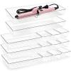 14 Pcs Clear Plastic Drawer Organizer Tray with 2 Pcs 15"x6" Extra Large Trays, Multi-Purpose Storage Bins for Vanity, Makeup, Kitchen Utensils, Bathroom, Office Desk, Auto Tools & Craft Supplies view 1