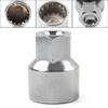 Cngoat41 1pc Wheel Nut Removal Screw Key Lug Scoket Adaptor Locking Tool 62 Metal Sliver For VW For Skoda For Porsche For Seat For Audi Car view 3