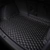 Car Leather Trunk Mat for Skoda Yeti 2014-2016 (no backrest Cup Holders), Boot Cargo Liners Protector Interior Accessories Waterproof Anti Scratch Anti Slip Pad,Black-Beige view 1