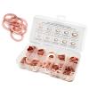 Icyfond 200 PCS Assorted Sizes Copper Washer Kit, Solid Metric Crush Washers for Oil Drain Plug & Banjo Bolt Seal, Universal Gasket Set for Cars, Trucks, Motorcycles, ATVs view 1