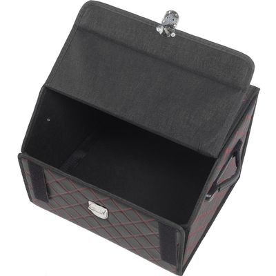 Car Trunk Organizer Storage Box Foldable Leather for Cargo
