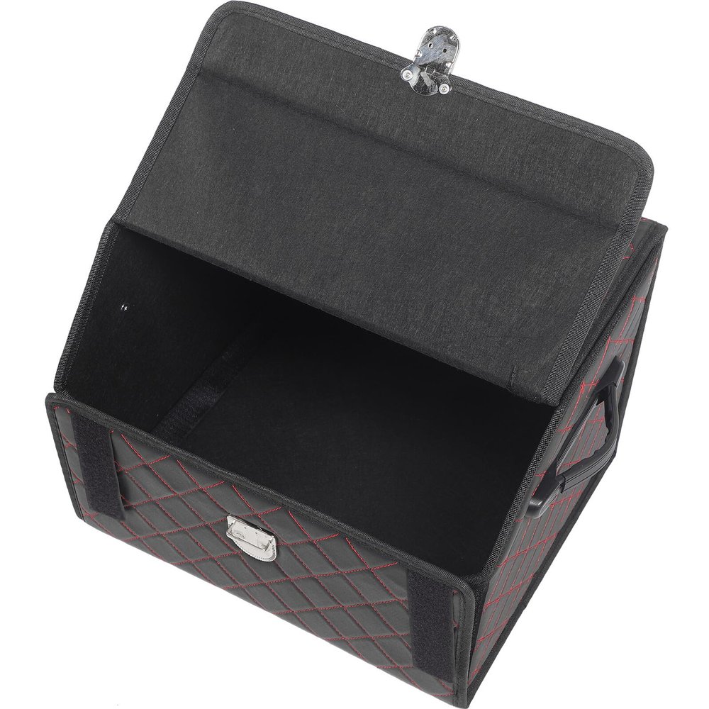 Car Trunk Organizer Storage Box Foldable Leather for Cargo
