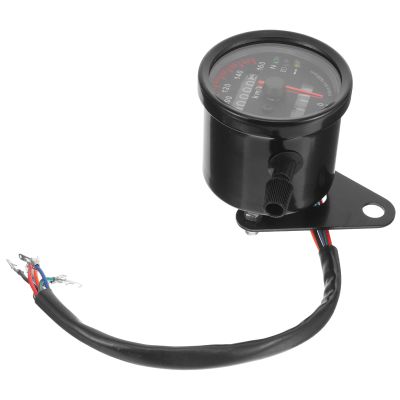DONFAMDS Motorcycle Speedometer Odometer Neutral and Turn Signal Indicators Small Instrument Gauge for Motorbike Mileage and Speed Display Compatible Motorcycles