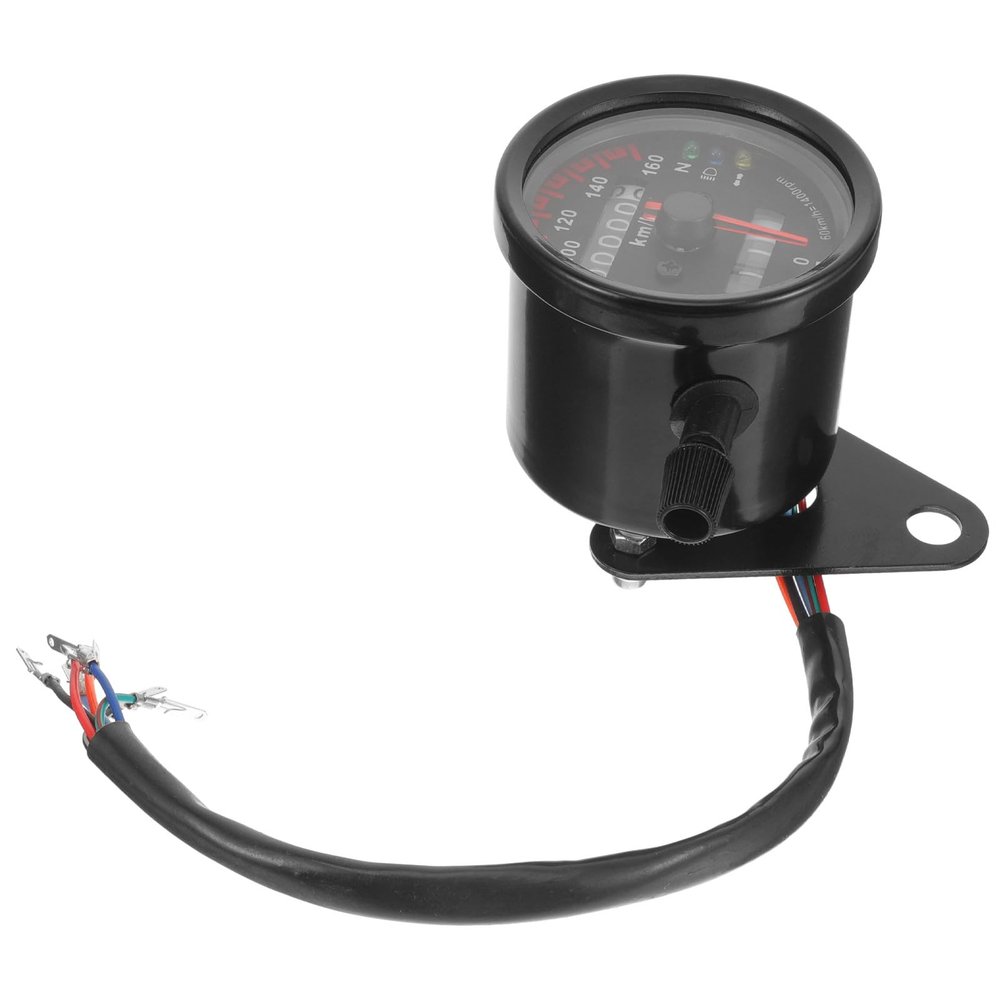 DONFAMDS Motorcycle Speedometer Odometer Neutral and Turn Signal Indicators Small Instrument Gauge for Motorbike Mileage and Speed Display Compatible Motorcycles