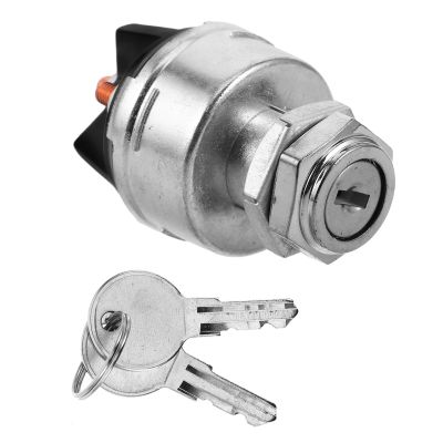 FOMIYES Universal Ignition Starter Switch 4-Position Vehicle Ignition Switch with Heat Shrink Terminal for Trucks Tractors and Heavy Machinery Replacement