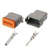 5Sets Dt04 Automobile Water Proof Connector Series 2/3 4 6 8 12 Pin Car Sealed Plug Sheath DT06-2s(12p,5sets) view 1