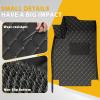 Custom Fit Floor Mats for Toyota Yaris 2014-2024,Waterproof Nappa Leather All-Weather Floor Liners, Easy to Clean Car Floor Protection Accessories (Black&Beige) view 4