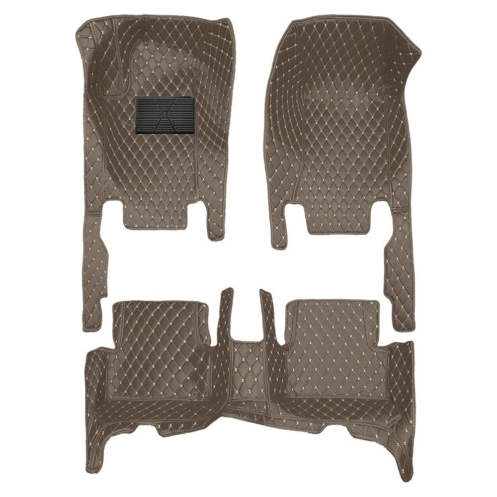 All Season Car Floor Mats Leather Carpet Set for Toyota RAV4 CA40 2013-2018 3D Full Protection Automotive Interior Accessories Coffee 1 Set