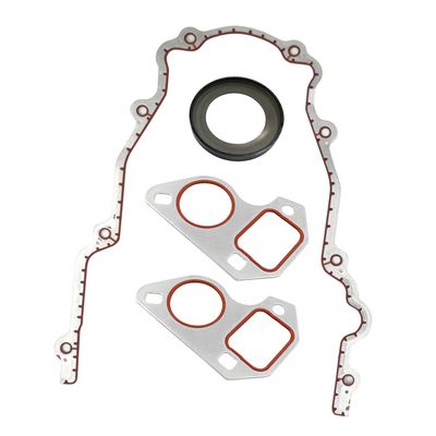 AngyMeck Timing Chain Cover W/Water Pump Gaskets & Main Seal Compatible With GM LS1, LS2, LS3, LS6