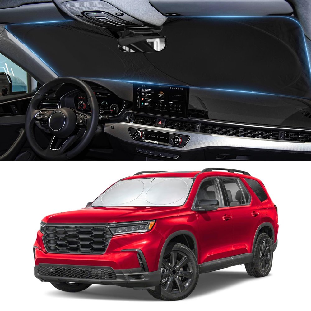 Sun Shade for Honda Pilot 2016-2025 2026 Windshield Sunshade fit for Pilot EX-L Special Edition Elite Edition Touring Accessories Front Window Shield Windshield Cover Sun Visor Protector