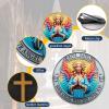 Qoncosy Guardian Angel Visor Clip, Guardian Angel for Car Visor Clip,with 3D Relief Design and Leather Pouch, Car Visor Clip for Safe Travel, Spiritual Gifts for Drivers view 3