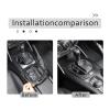 Qiosreui Gear Shift Panel Cover Trim for Mazda MX-5 2016-2025/Fiat 124 Spider 2017-2020 Accessories, Center Console Gear Shifter Knob Panel Frame, Shifter Box Cover Sticker Dry Carbon Fiber (Black) view 2