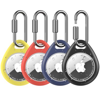 for AirTag Holder for Apple Air Tags-4 pack 2nd Generation 1st Gen,Air Tagholder Keychain with Professional Carabiner,Waterproof&Shockproof TPU Air Tag Case 2/1 for Keys,Backpacks,Pets,Dog,Cat,Luggage