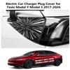 cybtkcar for Tesla EV Charger Port Cover Model Y Model 3 2017-2026 Accessories Electric Charger Plug Cover Model Y Model 3 Silicone Outdoor Waterproof Winter Snow Rain All-Weather Protection Ludicrous view 3