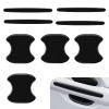 Yidcidu 8 PCS Car Door Handle Protector, Scratch-resistant Waterproof Door Handle Bowl Protective Film, Reflective Carbon Fiber Texture Decorative Sticker, Universal for Most Vehicles (Black) view 1