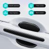 Yidcidu 8 PCS Car Door Handle Protector, Scratch-resistant Waterproof Door Handle Bowl Protective Film, Reflective Carbon Fiber Texture Decorative Sticker, Universal for Most Vehicles (Black) view 3
