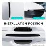 Yidcidu 8 PCS Car Door Handle Protector, Scratch-resistant Waterproof Door Handle Bowl Protective Film, Reflective Carbon Fiber Texture Decorative Sticker, Universal for Most Vehicles (Black) view 4