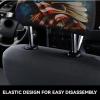 Foruidea Eagle with American Flag Car Seat Headrest Cover Set of 2 Pack Car Truck SUV Van Head Rest Protector Covers Universal Fit Cushion for Womens Mens view 2
