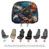 Foruidea Eagle with American Flag Car Seat Headrest Cover Set of 2 Pack Car Truck SUV Van Head Rest Protector Covers Universal Fit Cushion for Womens Mens view 3