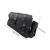 TIDTALEO Motorcycle Swingarm Bag Black PU Side Case with Quick Buckle view 2