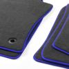 Floor Mats for Toyota Land Cruiser Prado 2009-23 Rotary Clip,Blue Edge view 2