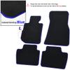 Floor Mats for Toyota Land Cruiser Prado 2009-23 Rotary Clip,Blue Edge view 4