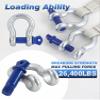 Krytonel 4 Pack 1/2" D Ring Shackle with 9/16" Screw Pin, 26,400 lbs Break Strength Heavy Duty Tow Recovery for Winch Off-Road Jeep Truck ATV UTV view 4