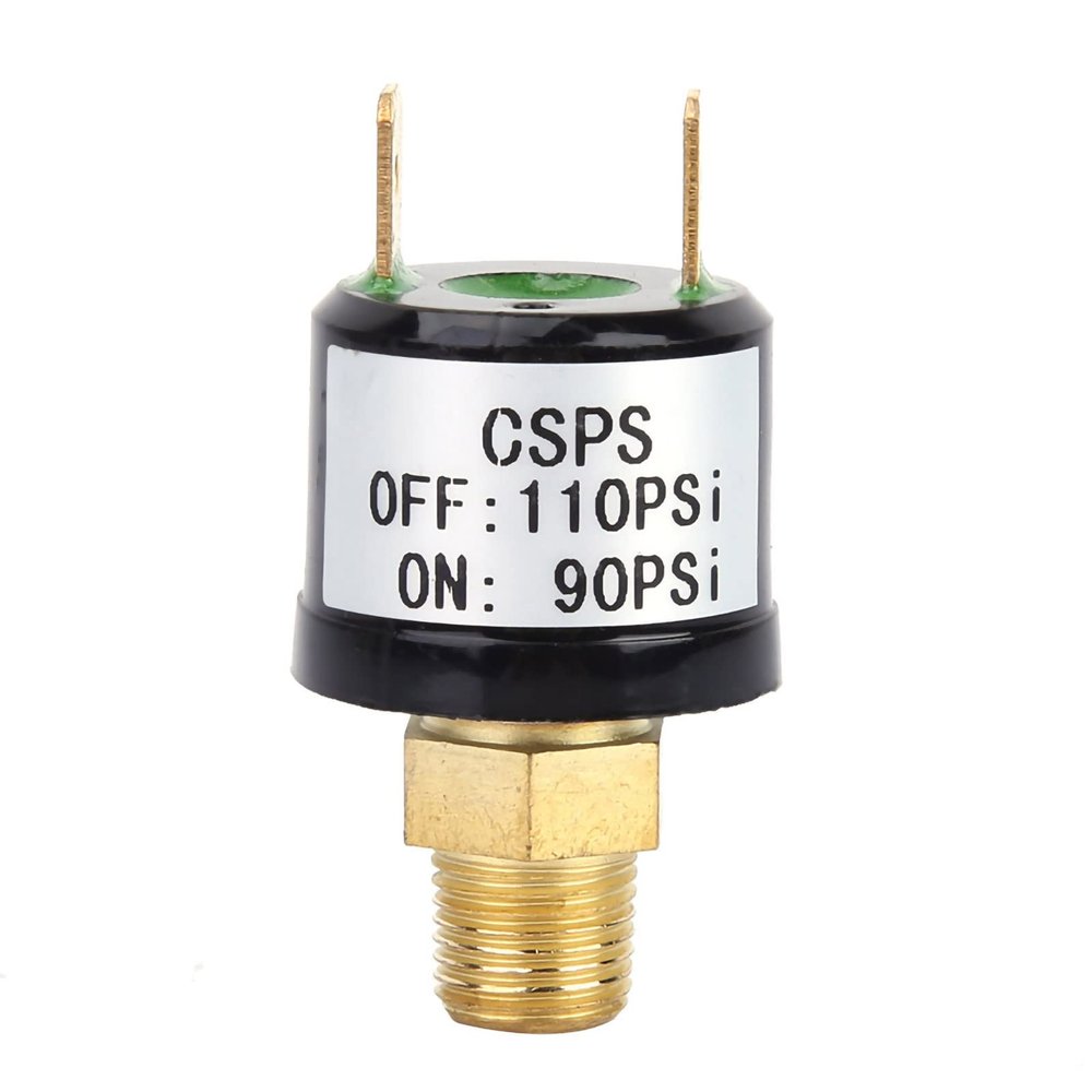 Adfaga Heavy Duty Air Compressor Pressure Control Switch Valve 90 110 PSI Auto Power On Off Pressure Switch for Automobile Suspension Tractor Air Pump Compressor