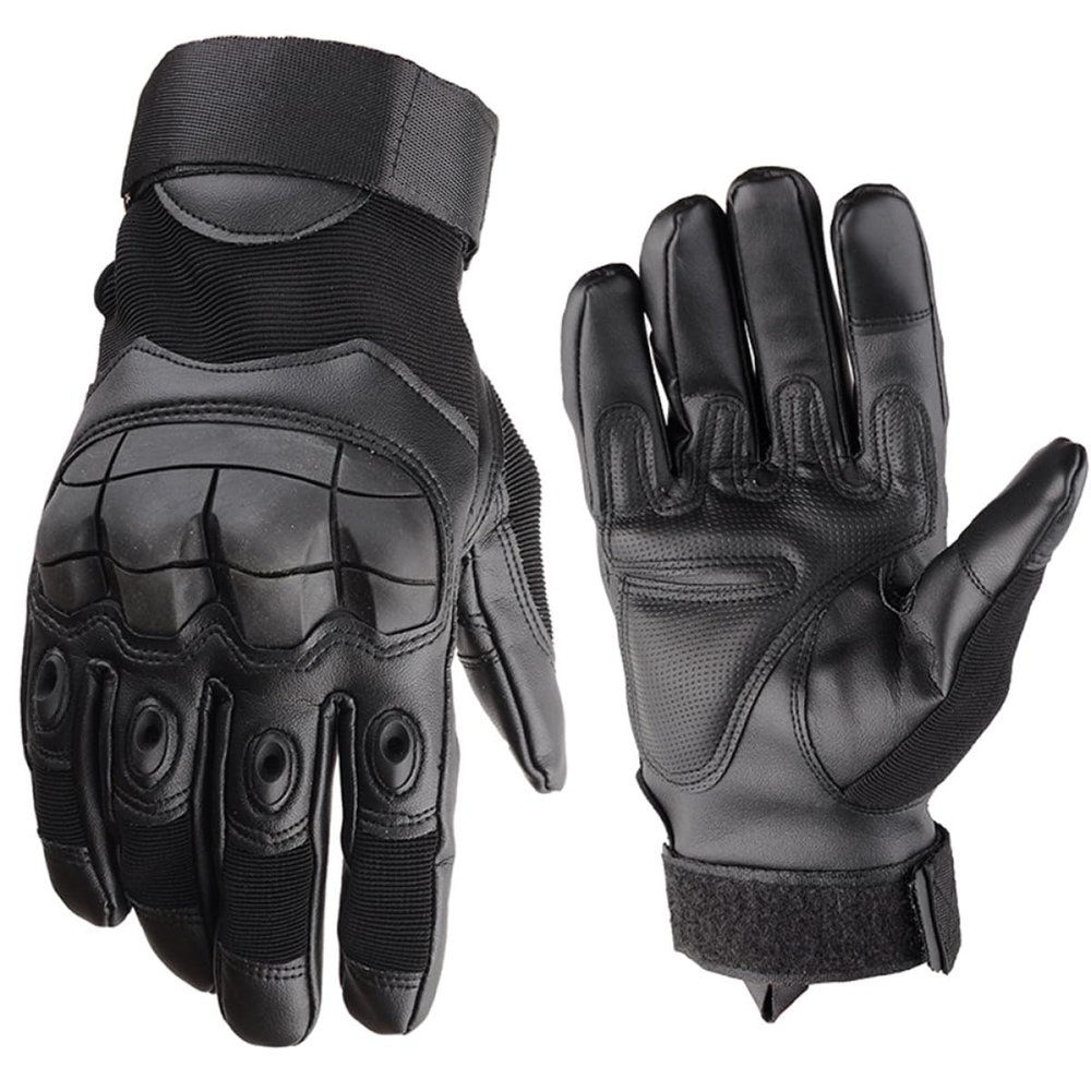 UPKOCH Windproof Outdoor Sports Gloves Full Finger Touch Screen Motorcycle Cycling Gloves Black Size L for Riding Camping